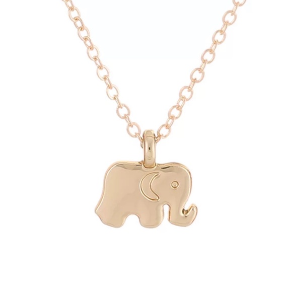 Good Luck Golden Elephant Pendant Necklace - Picture 2 of 2